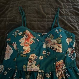 Xhilaration floral print sun dress with padding.